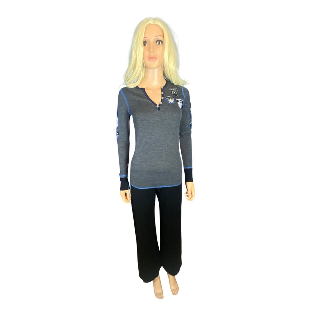 NWT Alp-n-Rock "Ski the World" Henley Shirt Top XS/S Gray MSRP$228 Organic - Picture 17 of 17